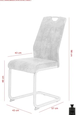 Schwingstuhl CHRISTINA II anthrazit/grau