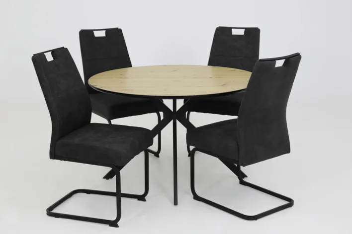 Schwingstuhl KERSTIN schlamm/Gestell schwarz