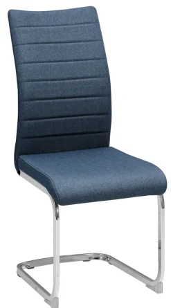 Schwingstuhl MARC 4er Set blau/chromfarbig