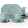 Seltmann Weiden Kaffeeservice BEAT COLOR GLAZE 18-teilig arktisblau