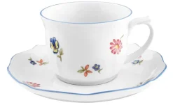 Seltmann Weiden Kaffeeservice SONATE NOSTALGIE 18-teilig Weiß mit Streublumendekor