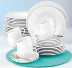 Seltmann Weiden Kombiservice RONDO LIANE 30-teilig weiß