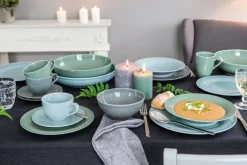 Seltmann Weiden Milchkaffee-Tasse BEAT COLOR GLAZE 6er Set arktisblau