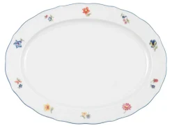 Seltmann Weiden ovale Servierplatte SONATE NOSTALGIE Weiß mit Streublumendekor