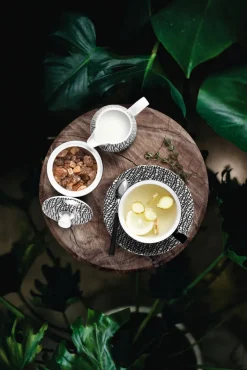 Seltmann Weiden Untertasse FASHION GLAMOROUS 16 cm Porzellan schwarz/weiß