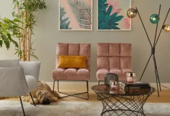 Sessel MATCH Stoffbezug rosa