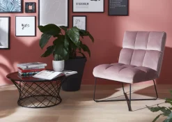Sessel MATCH Stoffbezug rosa