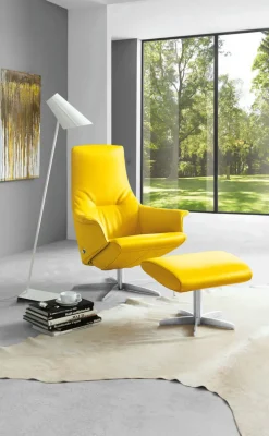 Sessel mit Hocker UP 2-teilig lemon