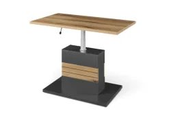 Set one by Musterring Couchtisch QUINCY  95x48-68 cm Anthrazit/Coast Evoke Eiche