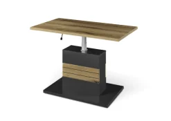 Set one by Musterring Couchtisch QUINCY  95x48-68 cm Anthrazit/Coast Evoke Eiche