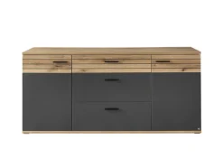 Set one by Musterring Kommode QUINCY  180x82 cm Anthrazit/Coast Evoke Eiche