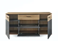 Set one by Musterring Kommode QUINCY  180x82 cm Anthrazit/Coast Evoke Eiche