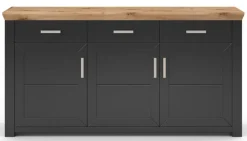 set one by Musterring Sideboard YORK 52 anthrazit /Eiche Artisan
