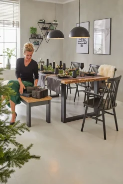 set one by Musterring Sitzbank YORK 61 anthrazit /Eiche Artisan