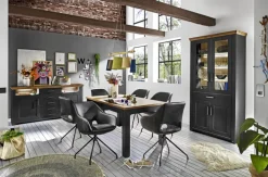 set one by Musterring Vitrine YORK 01 anthrazit /Eiche Artisan