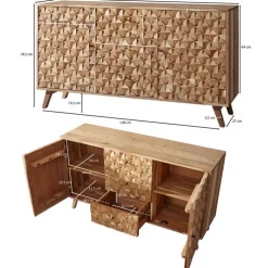 Sideboard 140 x 78,5 cm braun