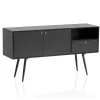 Sideboard 140 x 75 cm schwarz matt