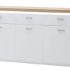 Sideboard AARON weiß/ braun