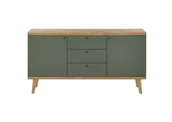 Sideboard ALVA 160 x 83 cm Salbeifarbig/braun