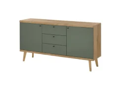 Sideboard ALVA 160 x 83 cm Salbeifarbig/braun