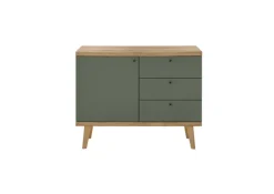 Sideboard ALVA 107 x 83 cm Salbeifarbig/braun