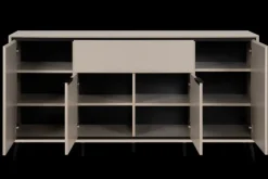 Sideboard ARONA 175 x 90 cm sandfarben/schwarz