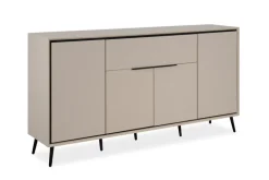 Sideboard ARONA 175 x 90 cm sandfarben/schwarz