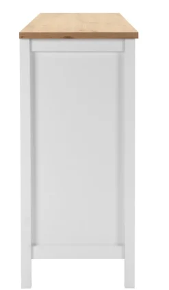 Sideboard BERGEN 120 x 90 cm weiß/Artisan Oak-Dekor