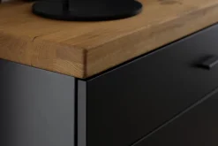 Sideboard BOGOTA 150 x 96 cm Wildeiche massiv/anthrazit