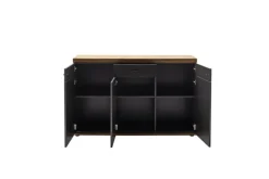 Sideboard BOGOTA 150 x 96 cm Wildeiche massiv/anthrazit