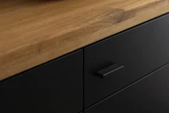 Sideboard BOGOTA 150 x 96 cm Wildeiche massiv/anthrazit