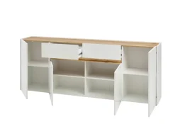 Sideboard CITY 223 x 86 cm weiß/braun