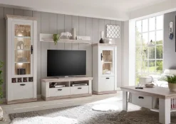 Sideboard FLORENZ 168 x 104 cm braun/weiß