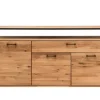 Sideboard FRAME 135 x 92 cm Eiche massiv natur geölt/schwarz