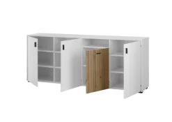 Sideboard HUDSON 200 x 80 cm weiß/braun