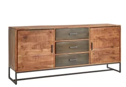 Sideboard JOHNSON 175 x 77 x 40 cm in Braun/Grau