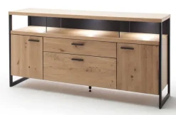 Sideboard LANTANA Balkeneiche Bianco /anthrazit