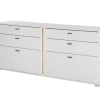Sideboard LONG ISLAND 200 cm weiß/ Wotan Eiche