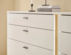 Sideboard LONG ISLAND 200 cm weiß/ Wotan Eiche