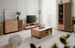 Sideboard MEDAN 118 x 85 cm Artisan Oak / anthrazit