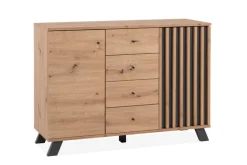 Sideboard MEDAN 118 x 85 cm Artisan Oak / anthrazit
