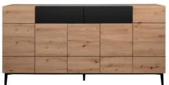 Sideboard NOLA 180 x 90 cm Artisan Oak-Dekor/schwarz