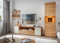 Sideboard RIVA Eiche massiv 83 x 158 x 45 cm geölt Braun