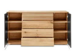 Sideboard RIVA Eiche massiv 83 x 158 x 45 cm geölt Braun