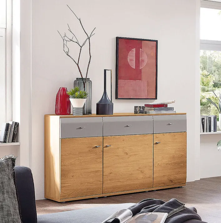 Sideboard SAMBA 150 x 90 cm Alteiche/ Grau matt