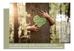 Sideboard SCANDI 185x95x40 cm Weiß Braun Nox Oak Nachbildung