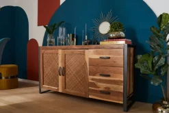 Sideboard TOM 150 x 80 cm Akazie massiv/anthrazit