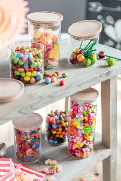 SIMAX Vorratsglas mit Holzdeckel 2000 ml Sicherheitsglas transparent