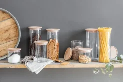 SIMAX Vorratsglas mit Holzdeckel 400 ml Sicherheitsglas transparent