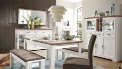 Sitzbank JASMIN inklusive Sitzkissen 126x48x41 cm